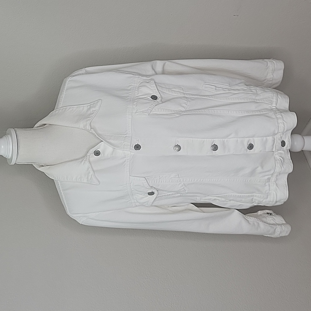 Lucky Brand Off White Weekend Trucker Jean Jacket